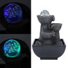 LED Illuminated Tabletop Waterfall Flowing Water Fountains with Ball for