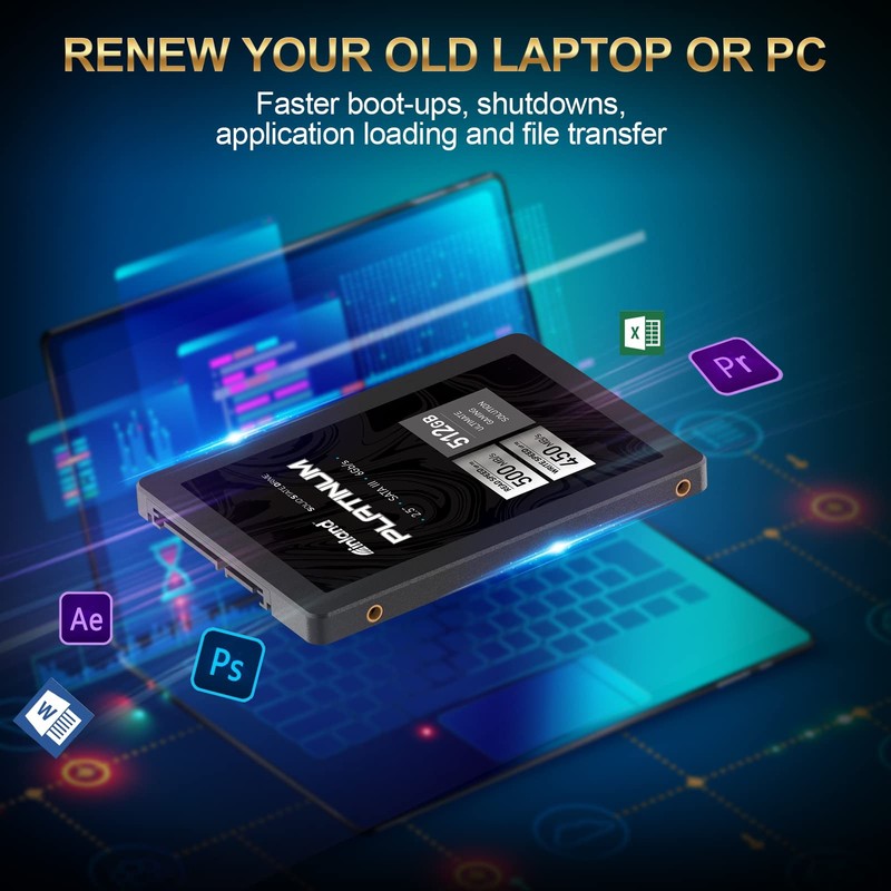 INLAND Platinum 512GB SSD SATA III 6Gb/s 2.5" 7mm TLC