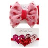 LilPinkGoose Heart Shape Head Wrap & Triple Sequin Heart Nylon