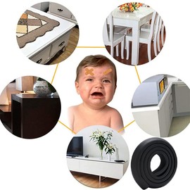 2M U Shape Table Edge Protectors Baby Safety Desk Edge Guard Strip Table Corner Protector Foam Bumper Tape Protective Foam Cushion for Table, Fireplace, Countertop