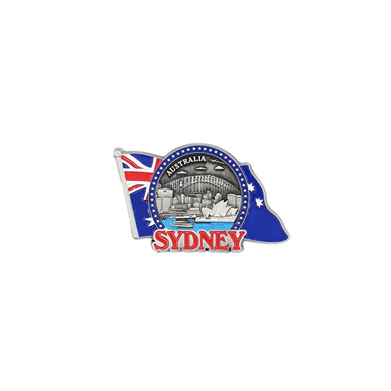 Sydney (Australia) - 3D Metal Fridge Magnet for Kitchen Refrigerator