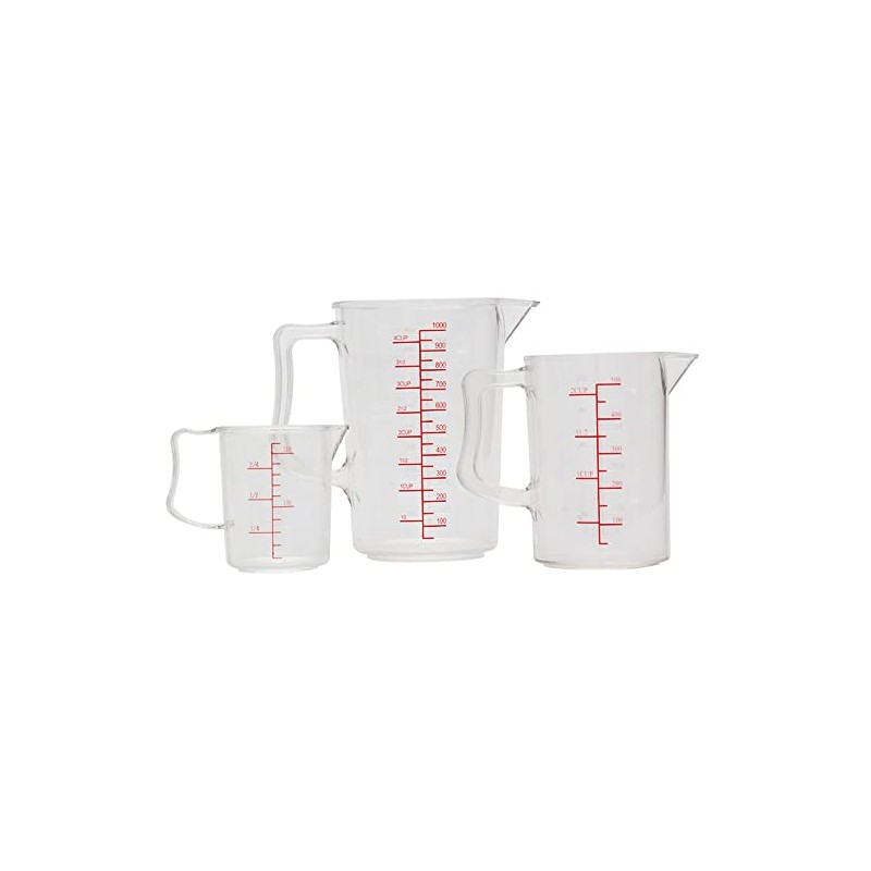 Sanno Japan SN4708 Food Utensils, Measuring Cup, Graduated Red, 33.8