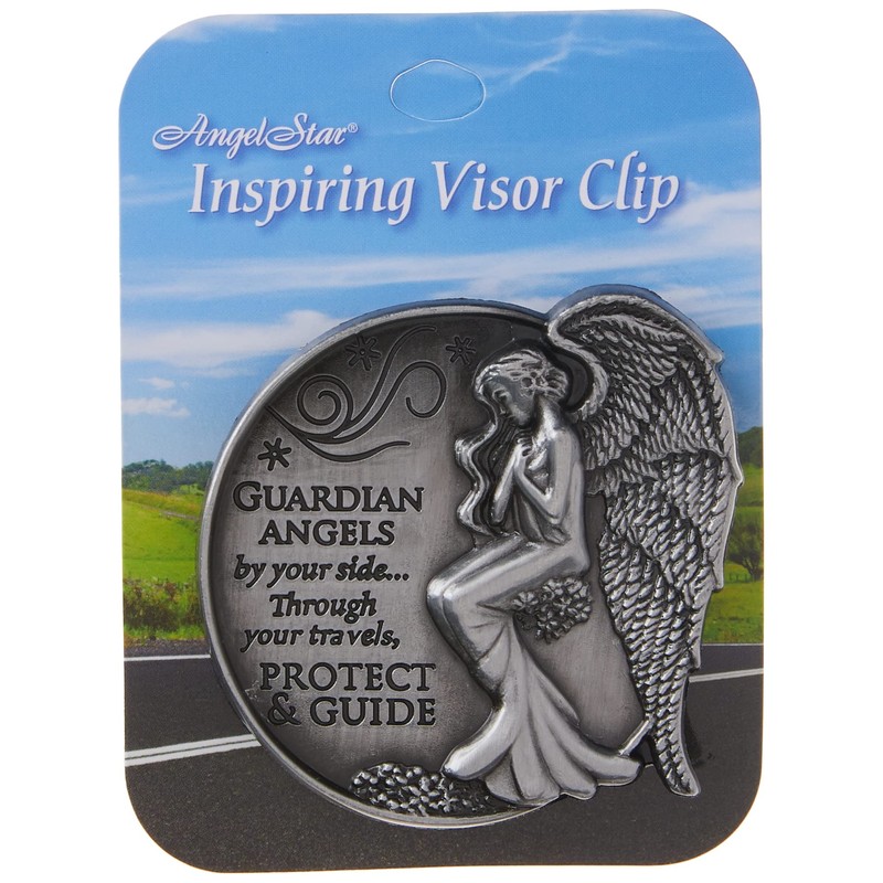 AngelStar 15690 Stars Guardian Angel Visor Clip Accent, 2-1/2-Inch,Grey