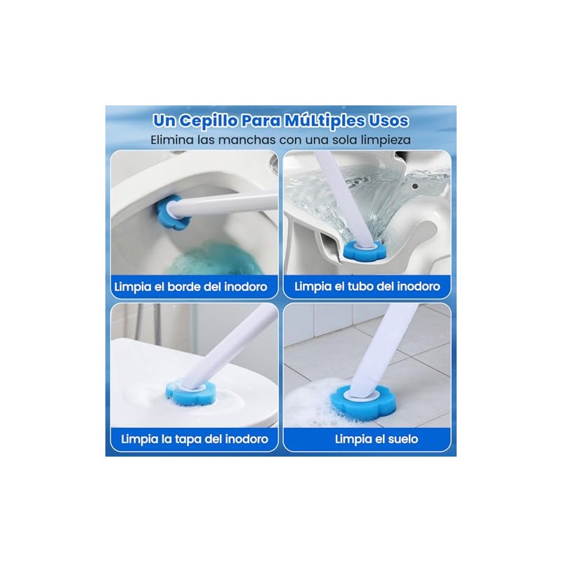 Juego de Cepillo Desechable para Inodoro con 30 Almohadillas de