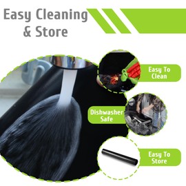 KitchenRaku BBQ Grill Mat 32X50cm, Universal Oven Liners for Bottom of Fan Assisted Ovens, Reusable Non Stick Teflon Barbecue Mats for Baking on Gas, Charcoal, Oven & Electric Grills (Black, 3PCS)