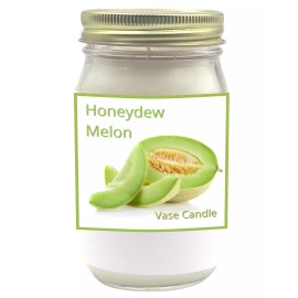 Vase Candle Honeydew Melon Large Jar Candle - Ripe Honeydew Melon | 100 Hour Burn Time