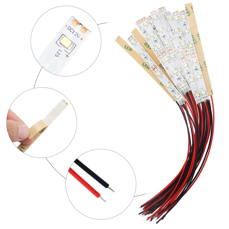 YIXISI 15 PCS 100mm Prewired Strip LED, 2335 SMD LED