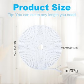 Lead Tape for Curtains 10 m, 370 g Lead Chain Curtain Weight, Curtains Lead Tape Heavy, Curtain Weight, Smooth Hanging, Perfect Pleats for Curtains, Fabrics, Mosquito Net (37 g/m)