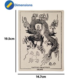 Dragon Design Tattoo Practice Skin 8" x 6" (Pack of 10)