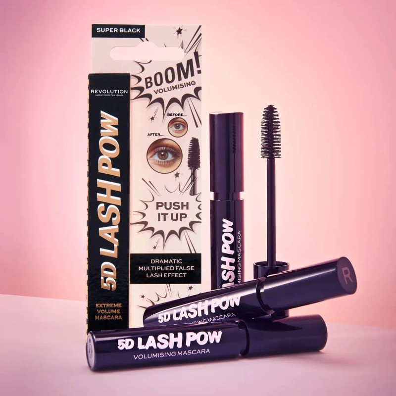 Máscara Revolution Beauty 5d Lash Pow Alargadora Y Voluminiz