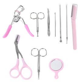 Healeved Complete Eyebrow Grooming -in-1 Tool Set Curling Eyelash for Eyebrow Trimming and Care