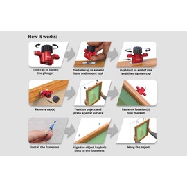 Keyhole Companion Marking Tool Set – Accurately Mark Keyhole Slot Fastener Locations without Measuring, Templates, or Creating Unwanted Wall Marks – for Keyhole Slots and Hangers
