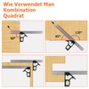 Adusa Carpenter's Square, Multifunctional Carpenter's Square 17 cm Metric, Try