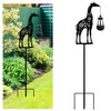 Solar Giraffe Garden Stakes Outdoor Solar Decor Metal Giraffe Holding