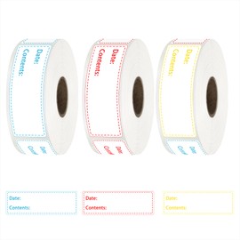 900pcs 1 inch X 3 inch Restaurant Quality Shelf Life Food Rotation Labels, Self-Adhesive Removable for Reusable Containers, Food Safety Date Sticker, Leftover Labels (1 * 3in-900pcs-Multicolor)