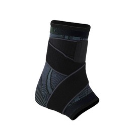 Poemtian Adjustable Ankle Brace for Women and Men, Ankle Support, Sports Ankle Braces Foot Heel Socks, Breathable Compression, 1 Pcs (Black)