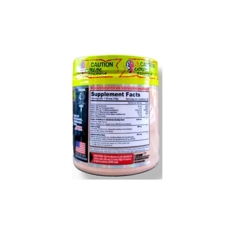 Pre Entrenamiento Óxido Nítrico Terror Labz Joker 30 Serv