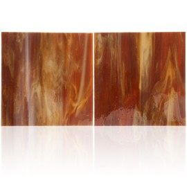 Generic 2 Sheets Brown Stained Glass Sheets Assorted Colors, 4 x 4 inch Art Glass Mosaic Tiles for Crafts, Stained Glass
