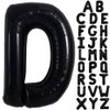 TONIFUL Large Black Letter D Balloons 40 Inch Helium Balloons,Foil