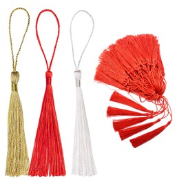 150 Pieces Bookmark Tassels, Golden Tassels, Red Tassels, Colourful Tassels, Decorative Tassels, Mini Tassel Accessories, Small Decorative Tassels
