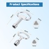QUARKZMAN Set of 2 Silver Triangular Key Wheelie Bin Metal