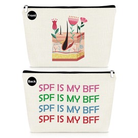 Dermatologist Gifts Dermatology Makeup Bag for Women Skin Doctor Gifts SPF Cosmetic Bag Pouch Dermatology Nurse Student Graduation Gift Christmas Thanksgiving Birthday Gift for Future Dermatologist
