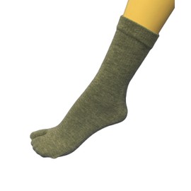 COUVER Grey Quarter - Midcalf High Flip Flop, Split toe Socks for Man