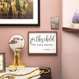 Religious Wall Art, 1 Samuel 1 27 For This Child We Have Prayed (15 x 11.75 In)