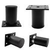 4Pcs Black Adjustable Furniture Legs, 2.36" Aluminum Alloy Cabinet Feet