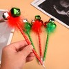 MFUOE 6 Pieces Christmas Pen Christmas Jingle Bell Ballpoint Pen