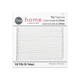 Dritz Home 44313 Cable Cord, 5/32 x 10-Yards, Size 70 , White