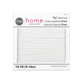 Dritz Home 44313 Cable Cord, 5/32 x 10-Yards, Size 70 , White