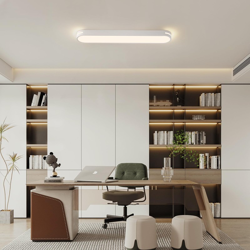 Becailyer Modern LED Linear Ceiling Lights, Dimmable LED Ceiling Lamp