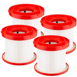 4 Pack Wet Dry Vacuum HEPA Filter Replacement 49-90-1900 Compatible with Milwaukee Cordless Vacuum - for Milwaukee Cordless M18 0780-20 0880-20