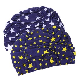 BIUDECO Pleated Swim Cap Long Hair Friendly Elastic for Adults Boys and Girls Women