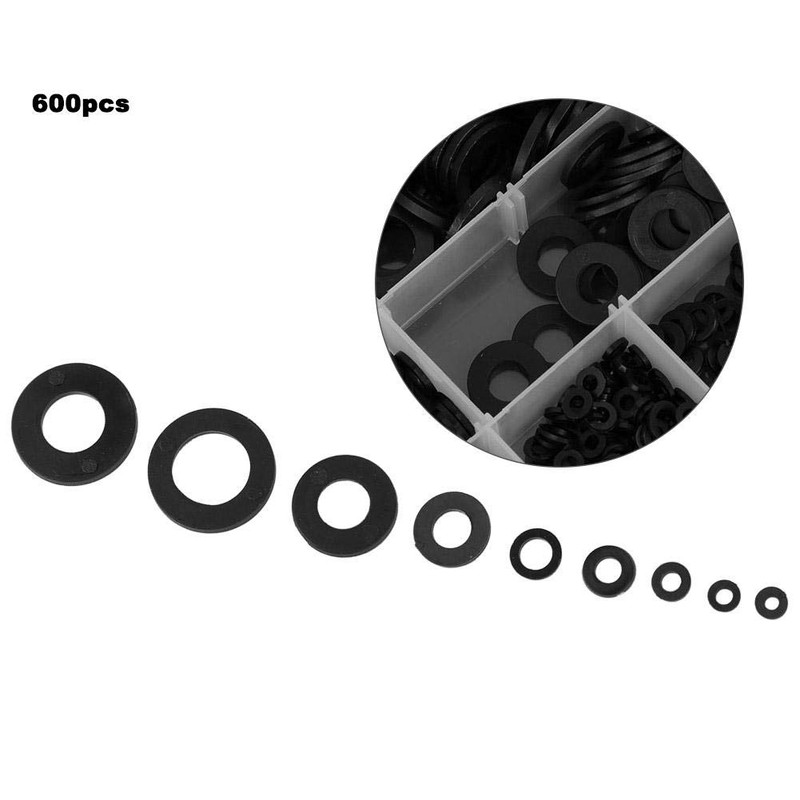 Nylon Washer Nylon Seal Black, M2-M12 Black Washer Assortment Set,