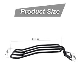 Classic Luggage Rack Motorcycle Rear Seat Luggage Rack Solo Seat for Harley Heritage Softail Classic & Softail Deluxe 00-17 Deluxe CVO 2015 (Black)