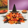 Collections Etc LED Lighted Witch Jack O' Lantern Centerpiece