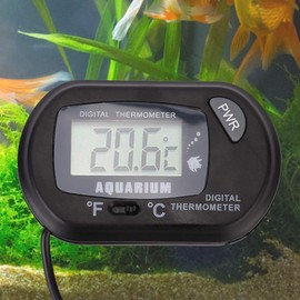 Qcwwy Aquarium Thermometer, Submersible Suction Cup and Deep Waterproof Digital Thermometer, High Precision Fish Ball Thermometer, Water Temperature Sensor Tools