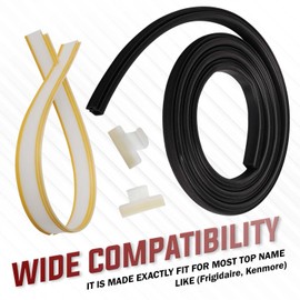 154827601 Door Seal, 809006501 Lower Seal and 154701001 Splash Shield, Dishwasher Bottom Door Seal Gasket Kit by Seentech – Compatible with Frigidaire Kenmore Replace 154211801, AP4338941, PS2203346