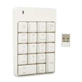 Numeric Keypad SK 51AG 2.4G Wireless 18 Keys Soft Press Touch USB Number Pad for Home Work Office White