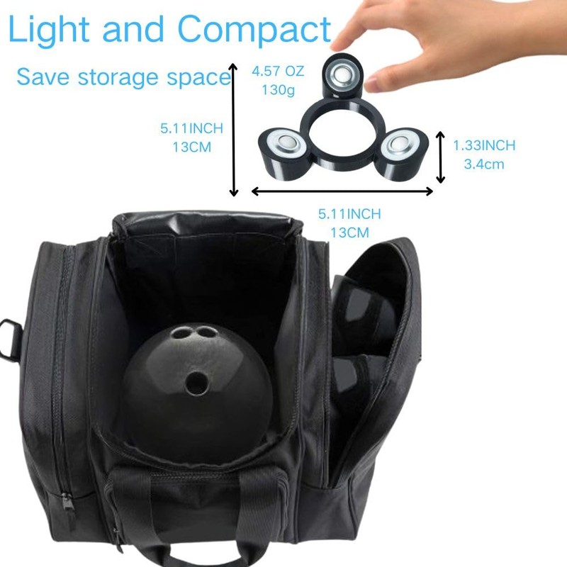 Bowling Ball Rotating Cup with Anti-Roll Off Design and Nylon
