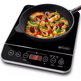 LP LIVING PLUS 1800W Electric Induction Cooktop Countertop Burner, 3 Hour Max