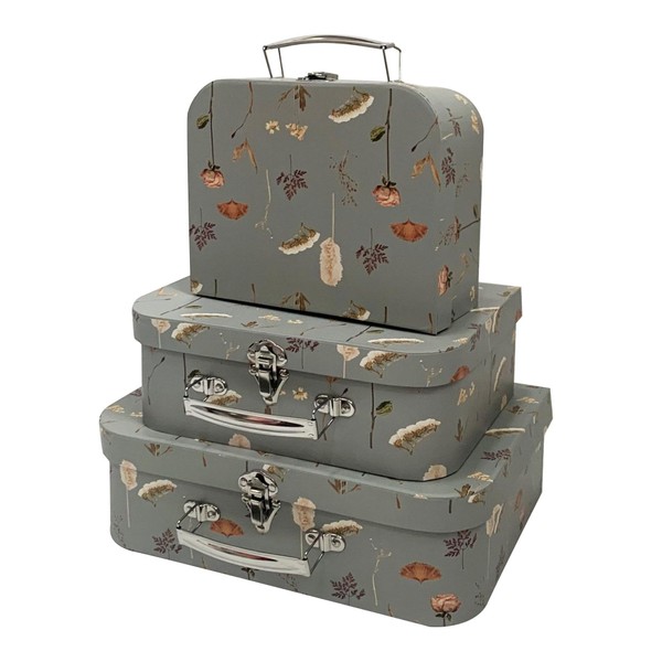Emartbuy Set of 3 Rigid Luxury Presentation Suitcase Storage Gift