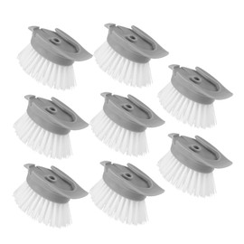Healvian 8pcs Handle Automatic Cleaning Brush Replacement for Kitchen and Bathroom and Easy to Install Flexible Bristles for Powerful Cleaning