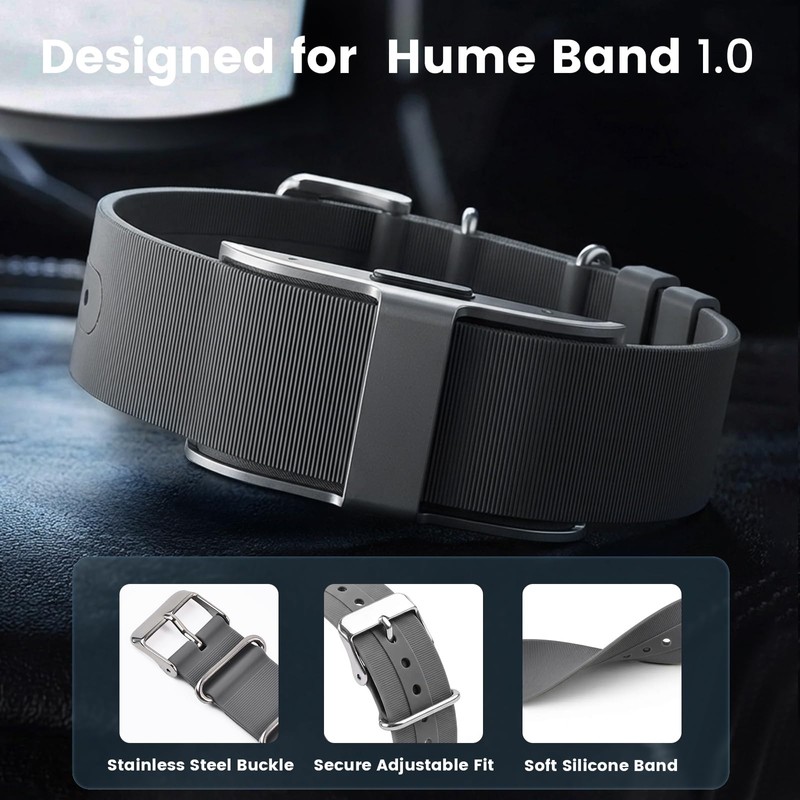 BlackPro Silicone Band for Hume Band Replacement Strap, Soft Waterproof