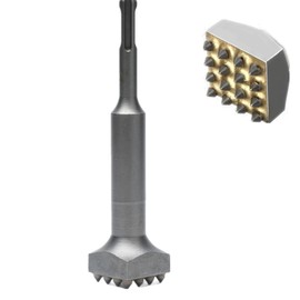 Qivine SDS Plus Chisel, 16 Teeth Electric Hammer Chisel SDS Drill Demolition Bushings Stocker Chisel with Square Head, 40cr Electric Flower Hammer Drill Bit for Concrete, Stone Slabs