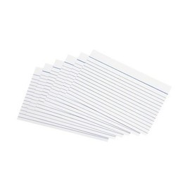 5 Star Record Cards, Flashcard, Revision Cue Card Ruled Both Sides 6x4in 152x102mm White [Pack of 100] (1)