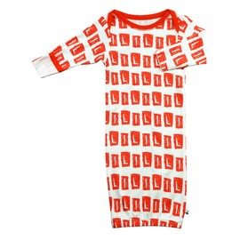 Babysoy Unisex Baby Organic Alphabet Gown Sleepsack Bundlers (00-03 Months, L)