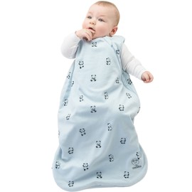 Woolino Merino Wool and Organic Cotton Baby Sleep Bag - 4 Season Classic Sleep Sack for Baby - Two-Way Zipper Sleeping Bag for Baby and Toddler - 0-6 Months - Panda
